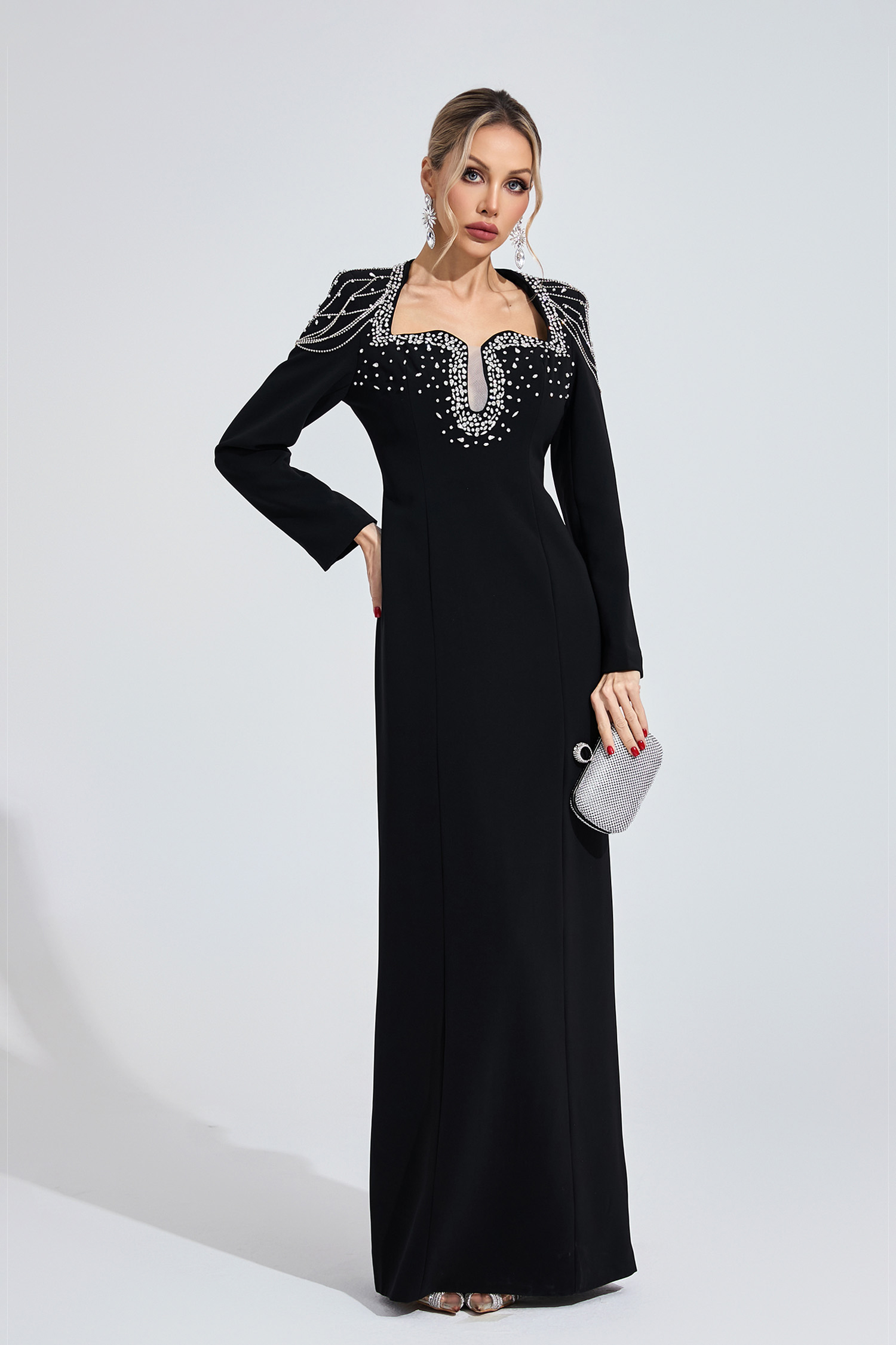 Glow Black Diamond Maxi Dress