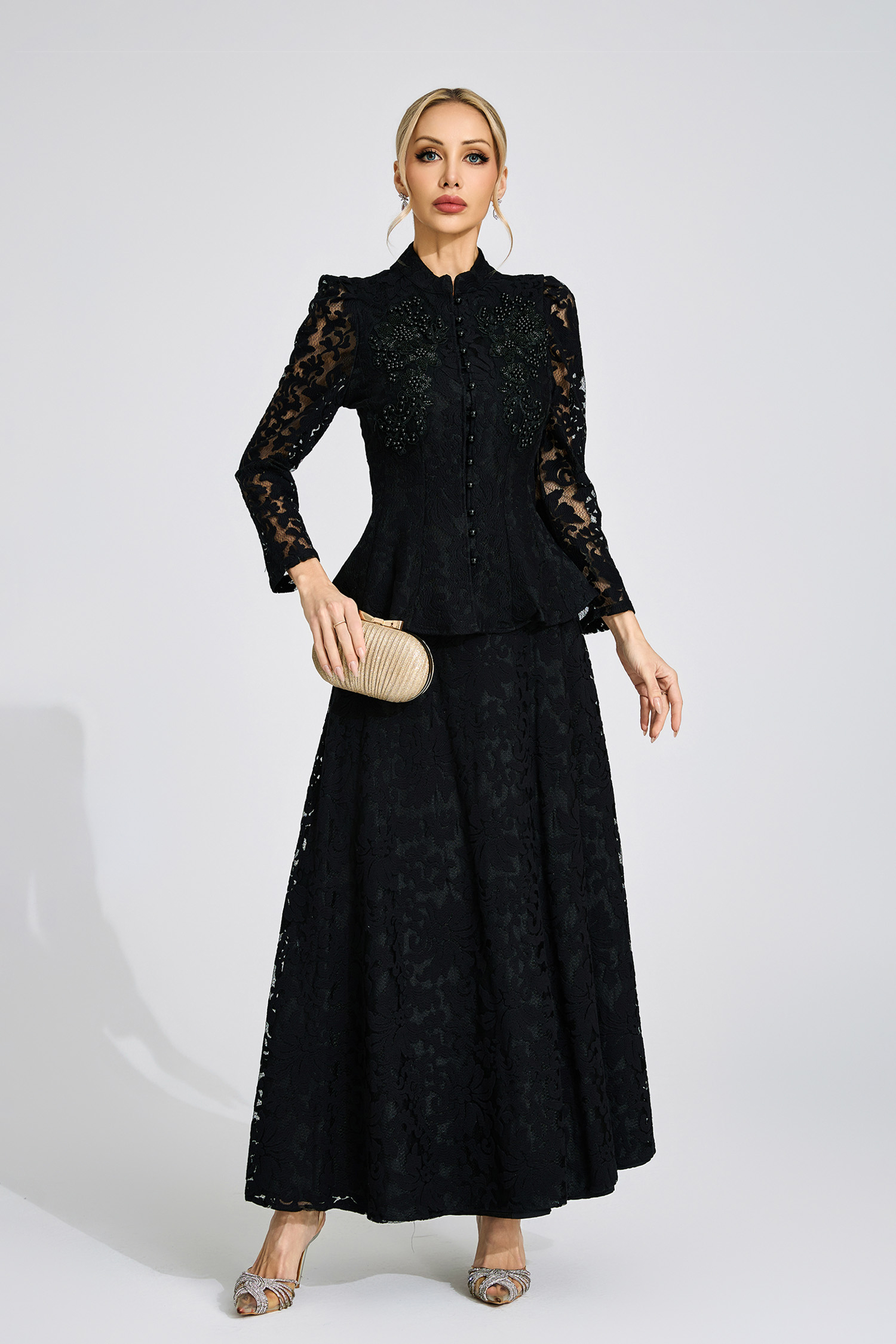 Haven Black Lace Two Piece Set