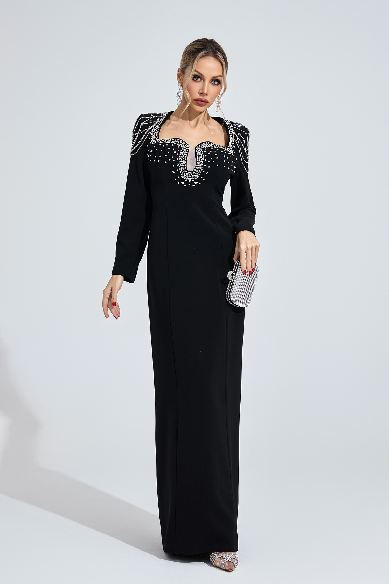 Glow Black Diamond Maxi Dress