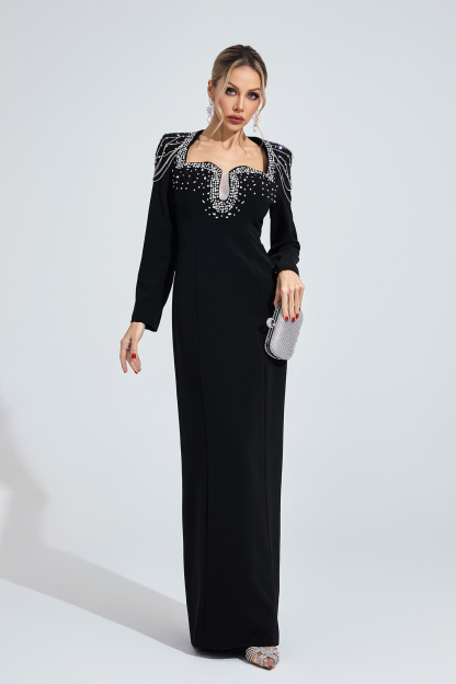 Glow Black Diamond Maxi Dress