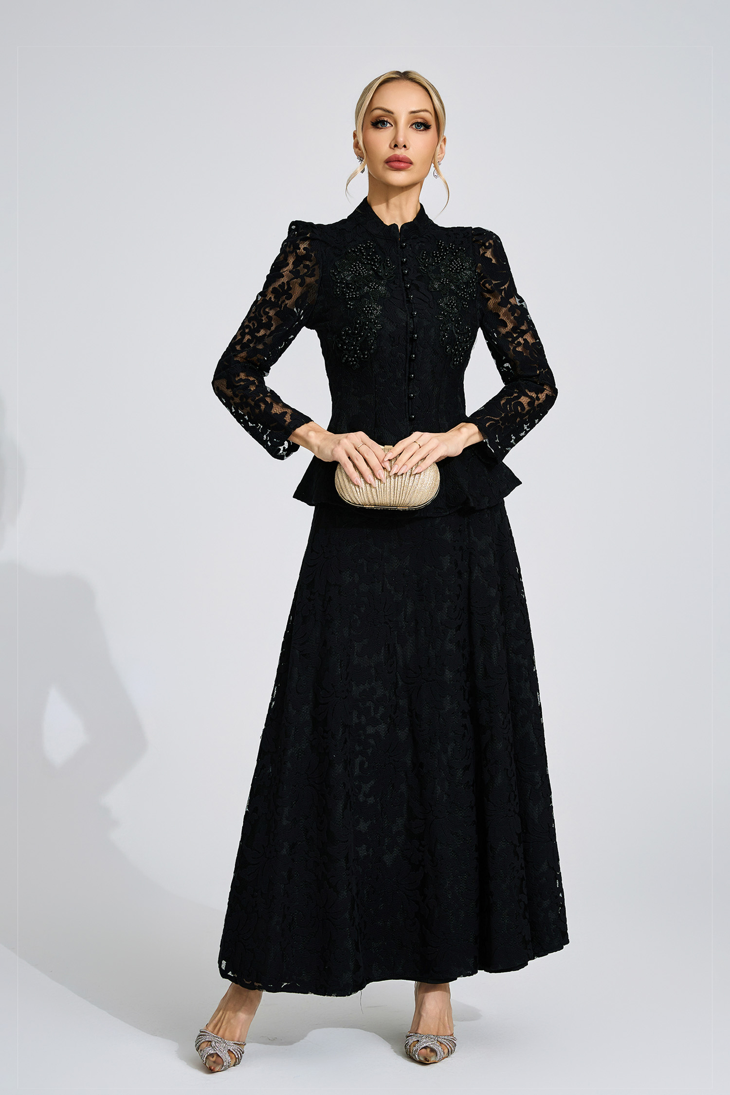 Haven Black Lace Two Piece Set