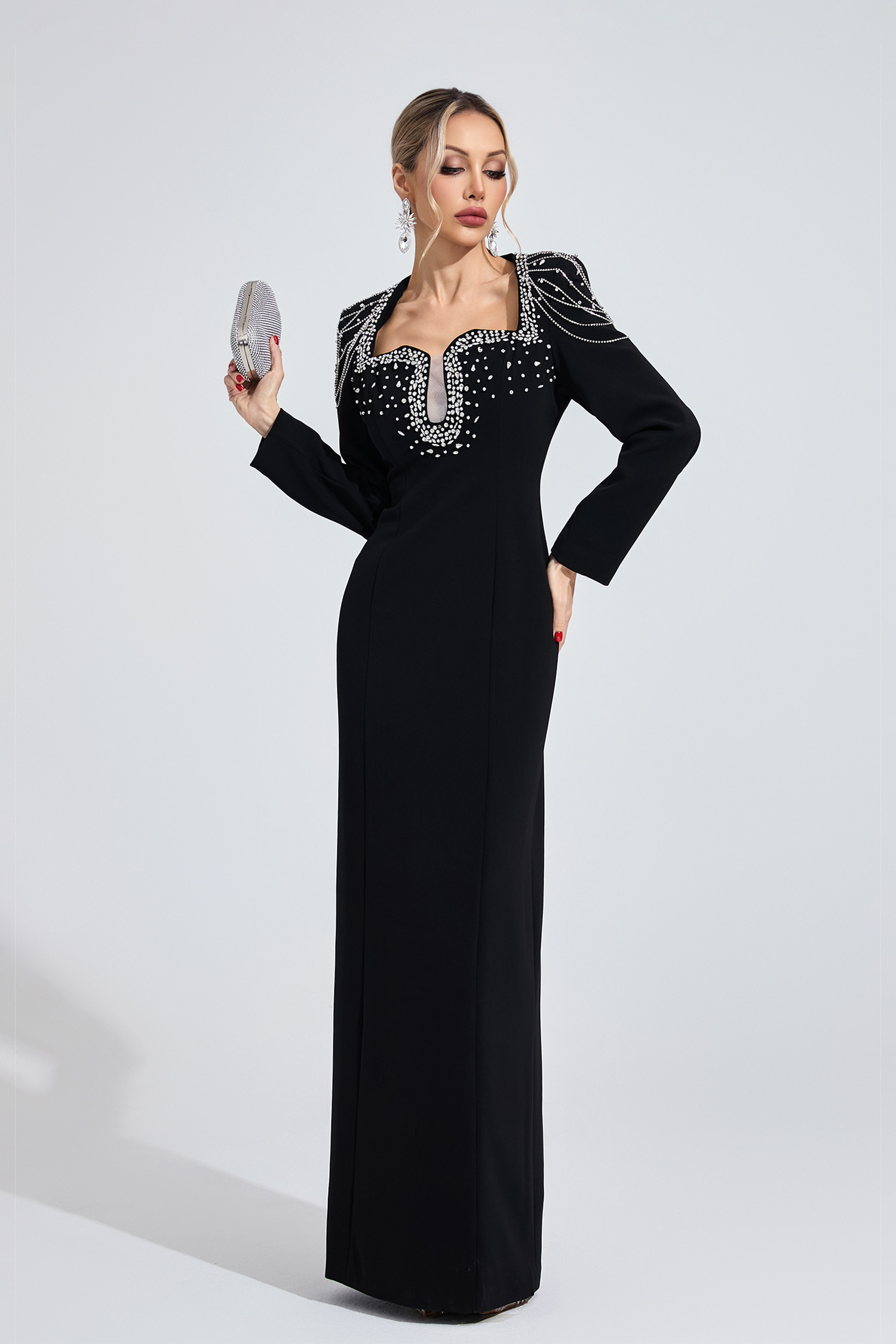 Glow Black Diamond Maxi Dress
