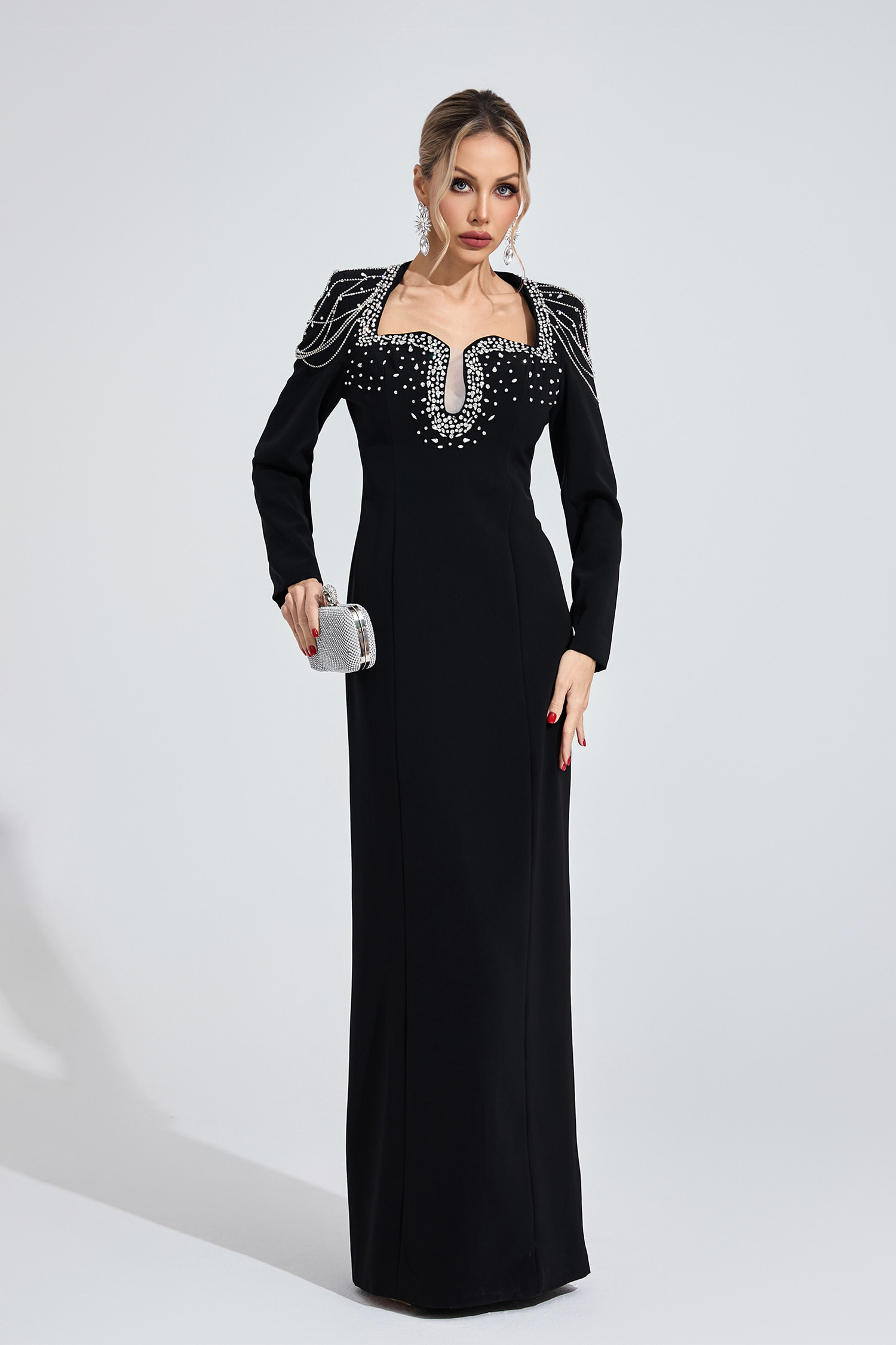 Glow Black Diamond Maxi Dress
