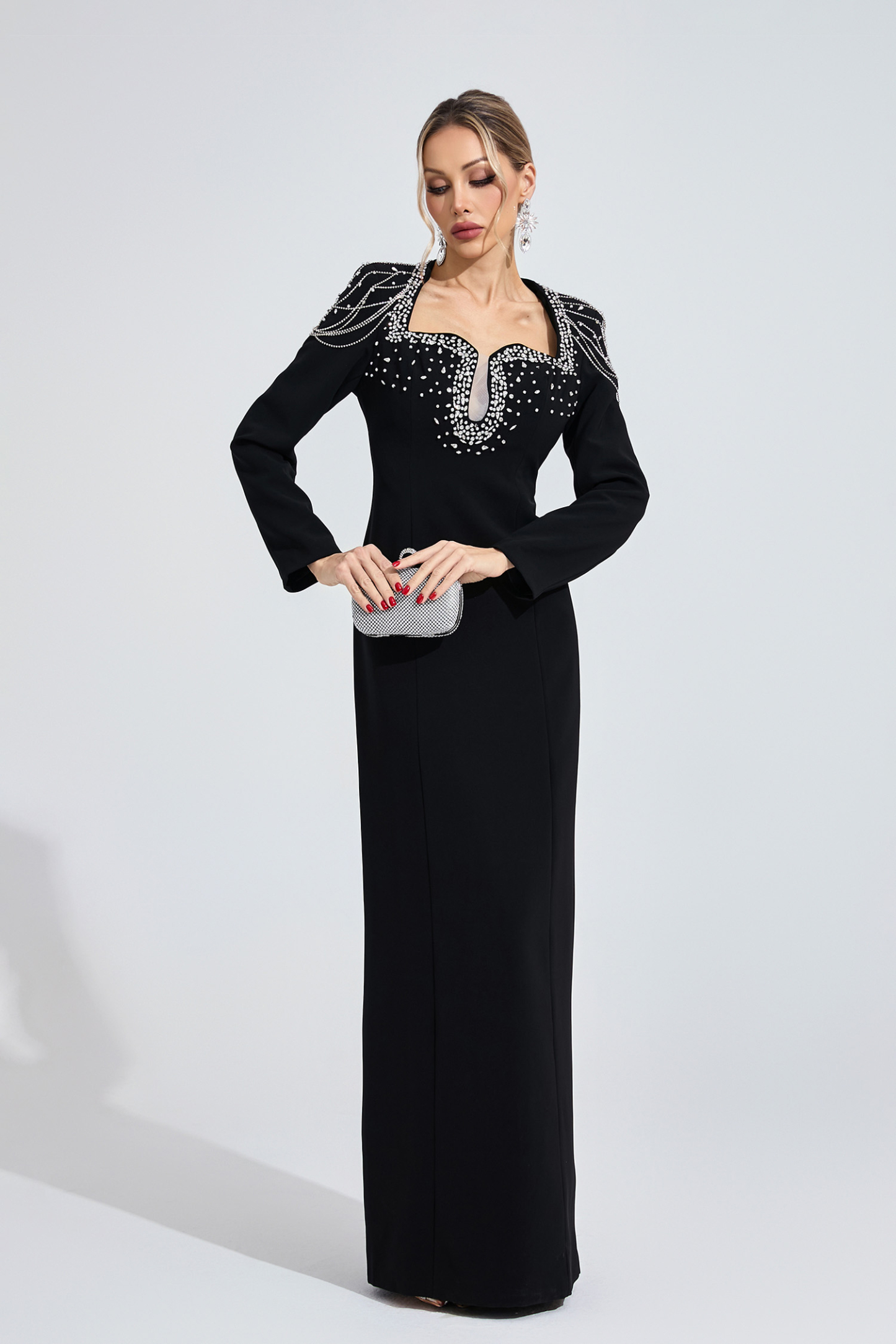 Glow Black Diamond Maxi Dress