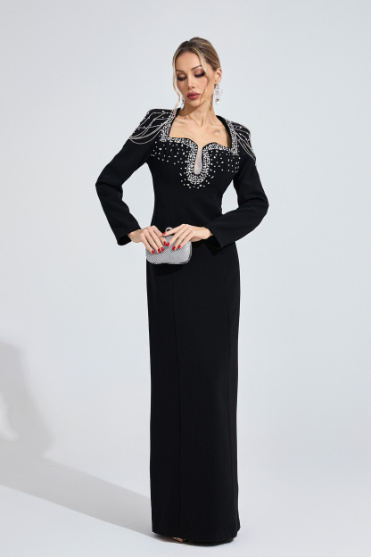 Glow Black Diamond Maxi Dress