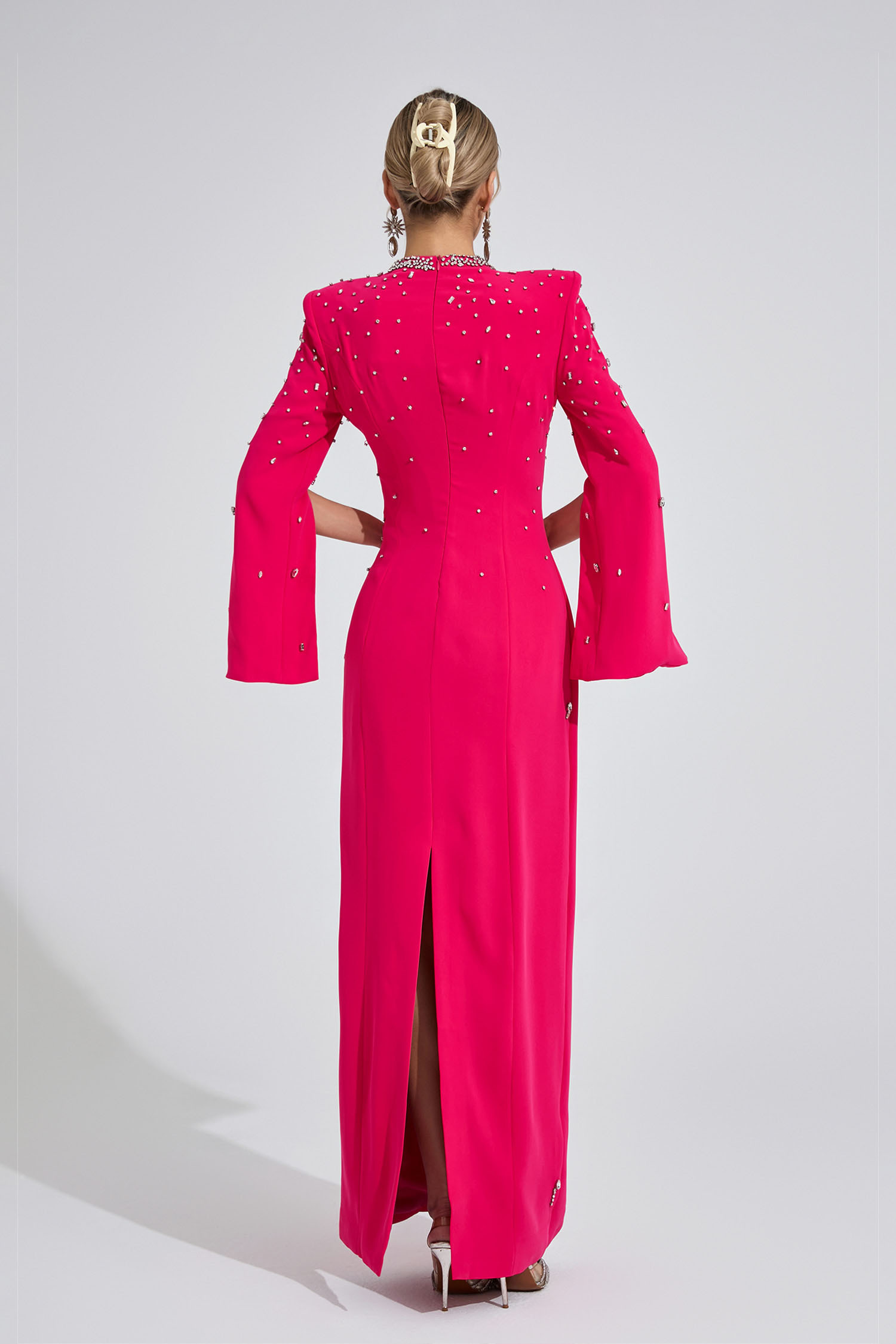 Lagoon Red Beaded Maxi Dress