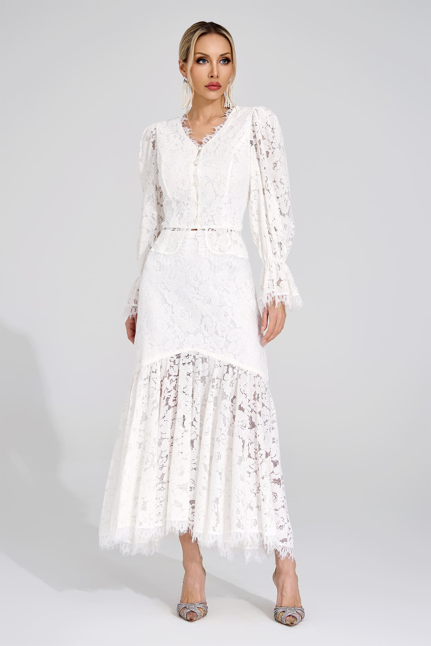 Maja White Lace Set