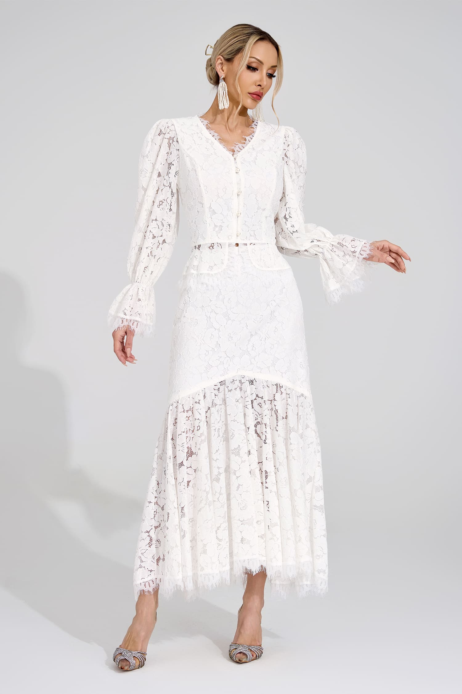 Maja White Lace Set
