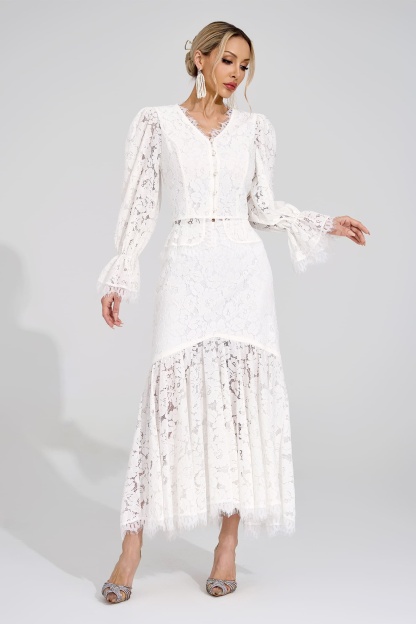 Maja White Lace Set