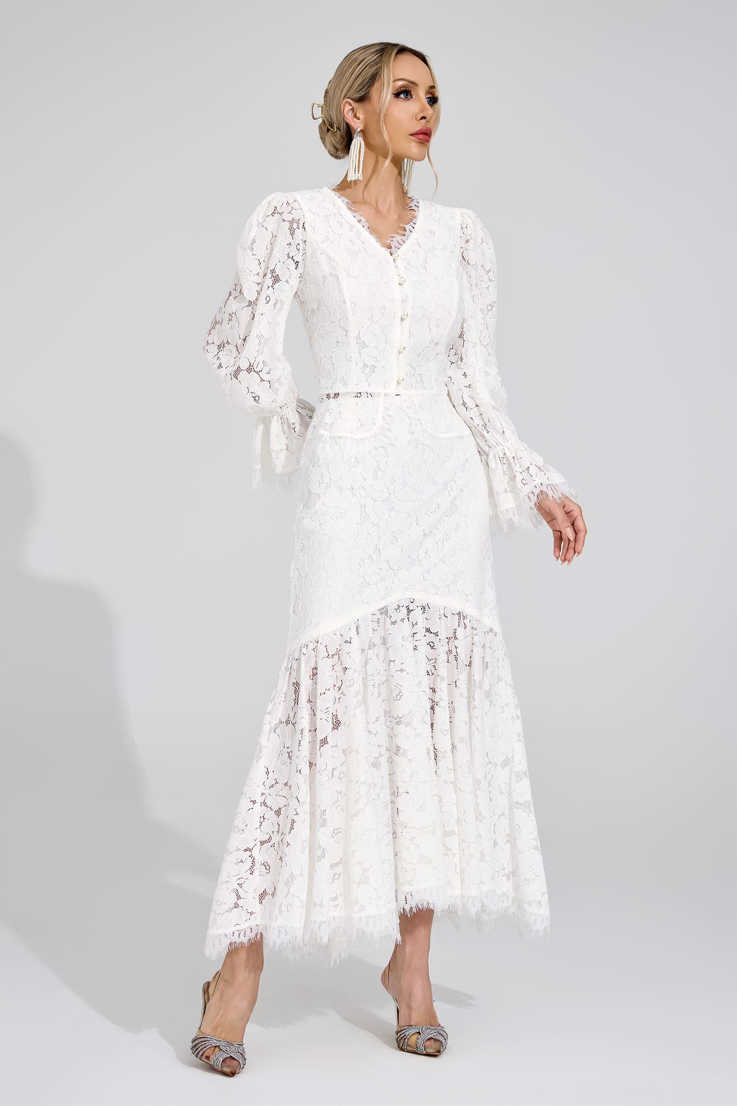 Maja White Lace Set