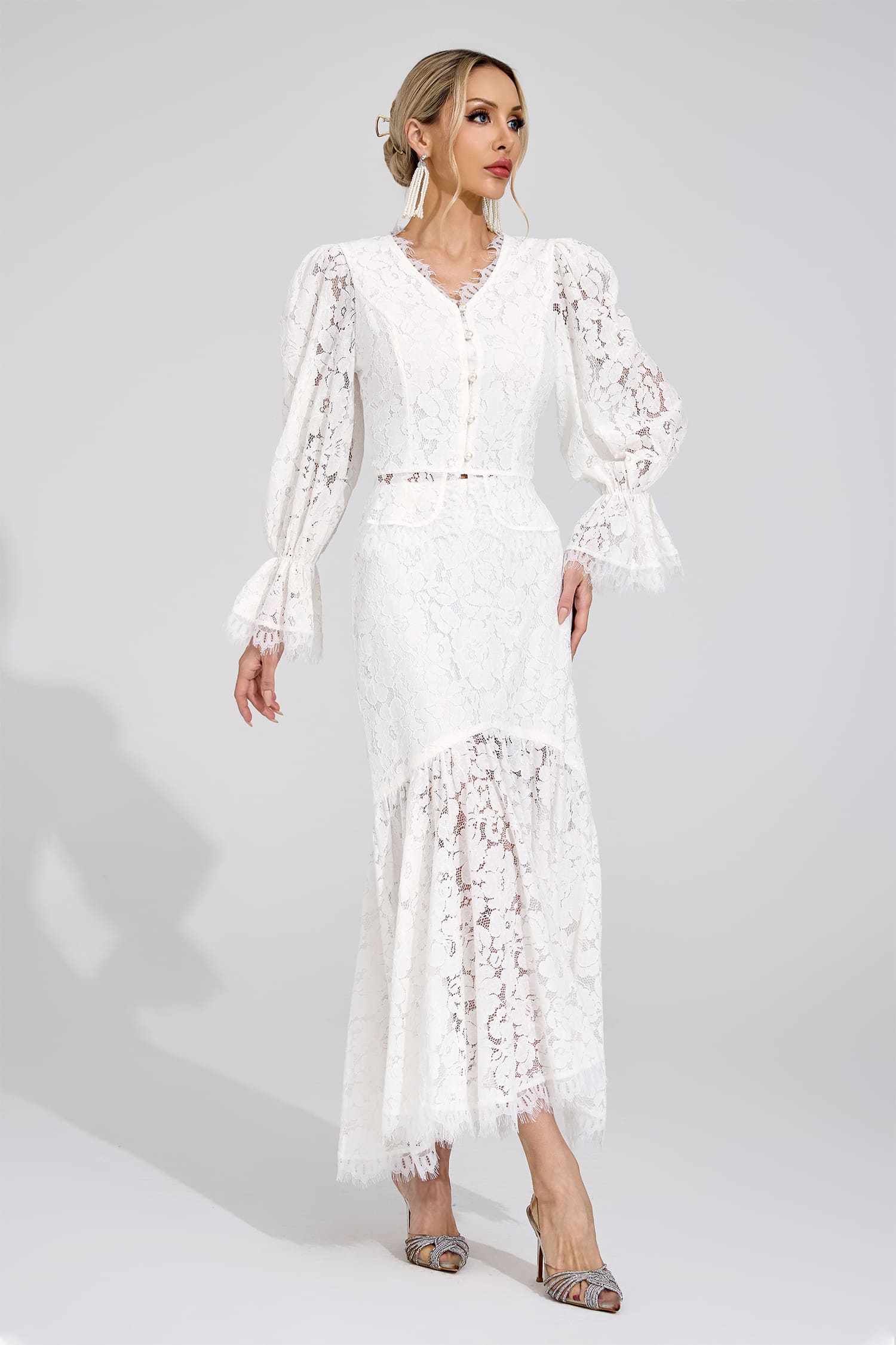 Maja White Lace Set