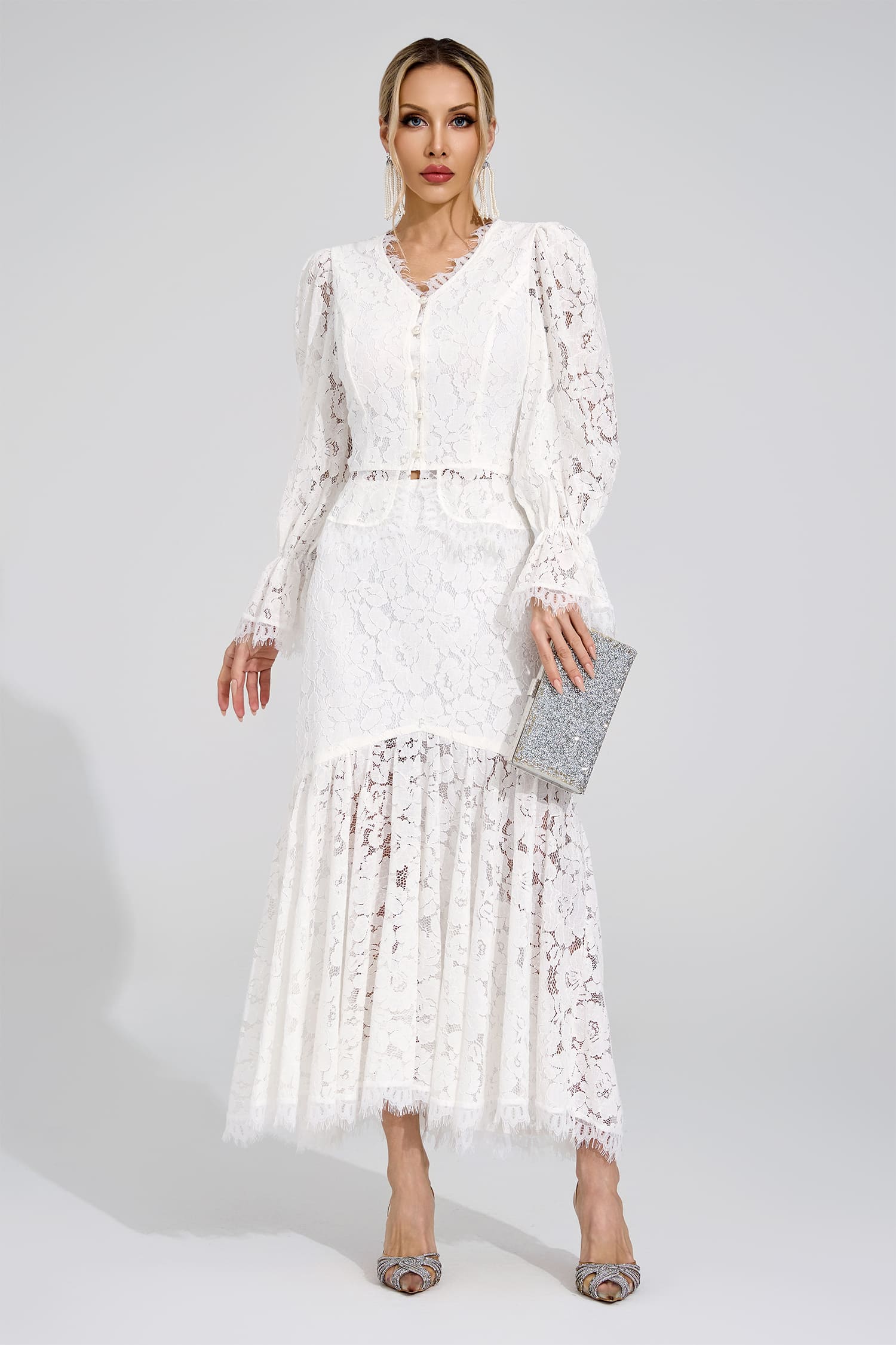 Maja White Lace Set