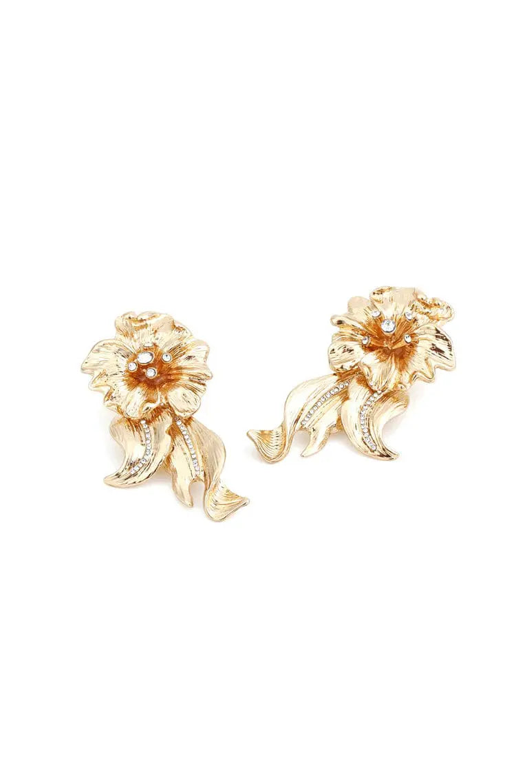 Balsam Golden Flower Earrings