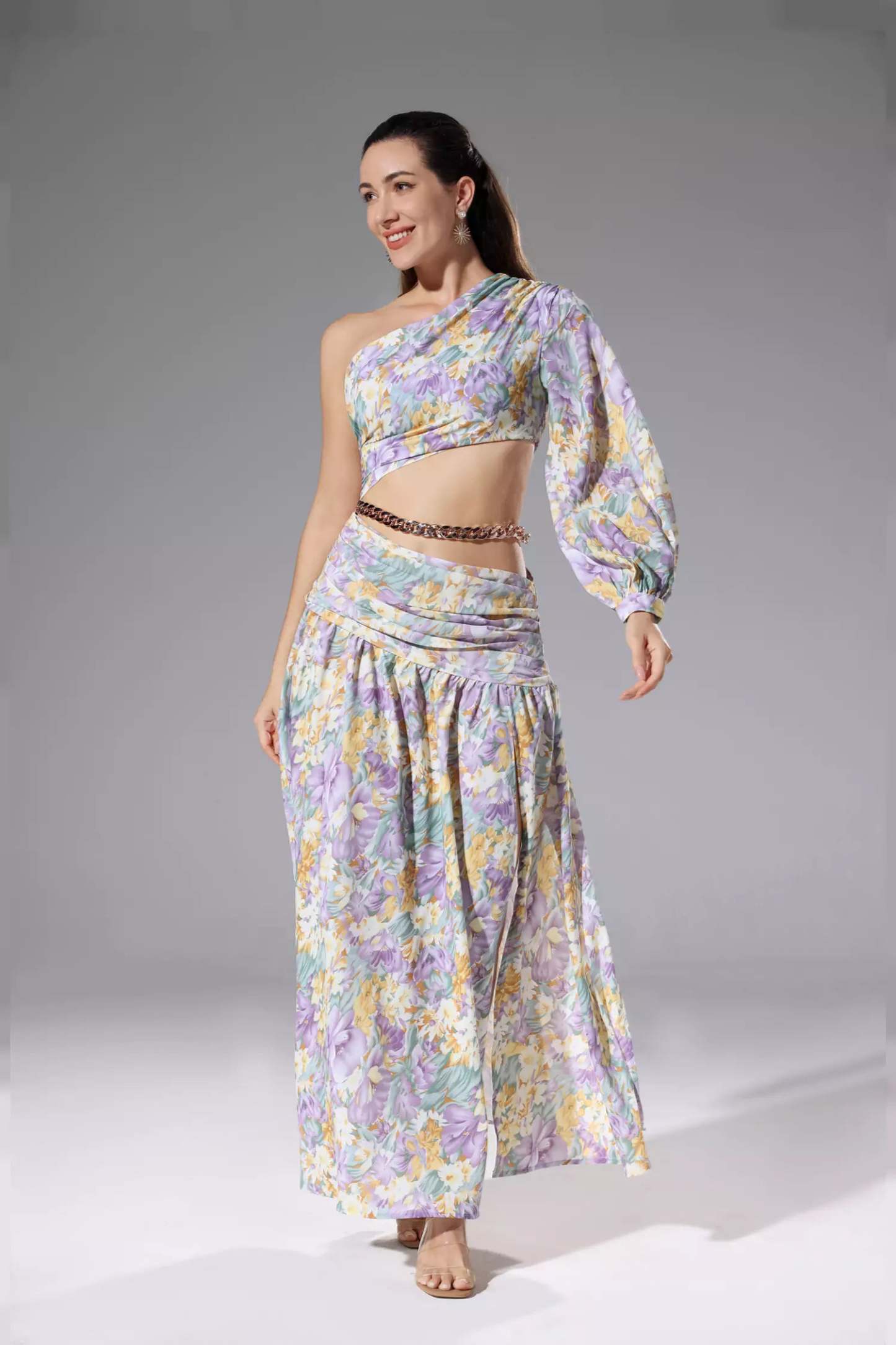 Sander Purple Floral Dress