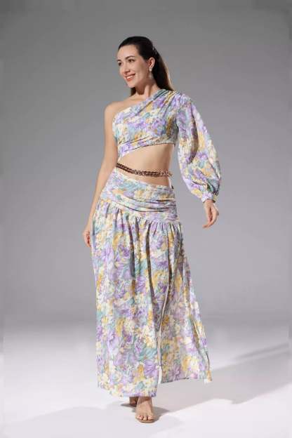 Sander Purple Floral Dress