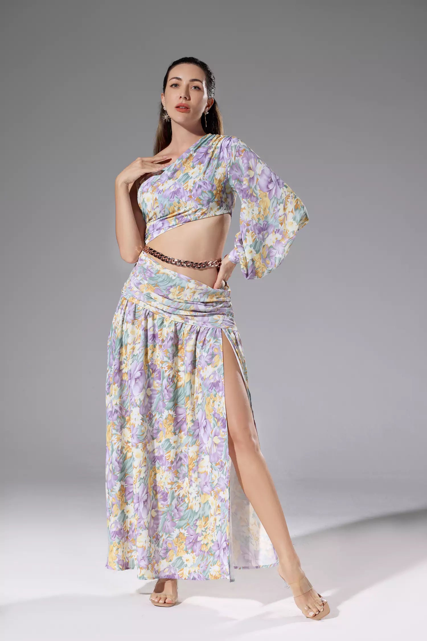 Sander Purple Floral Dress