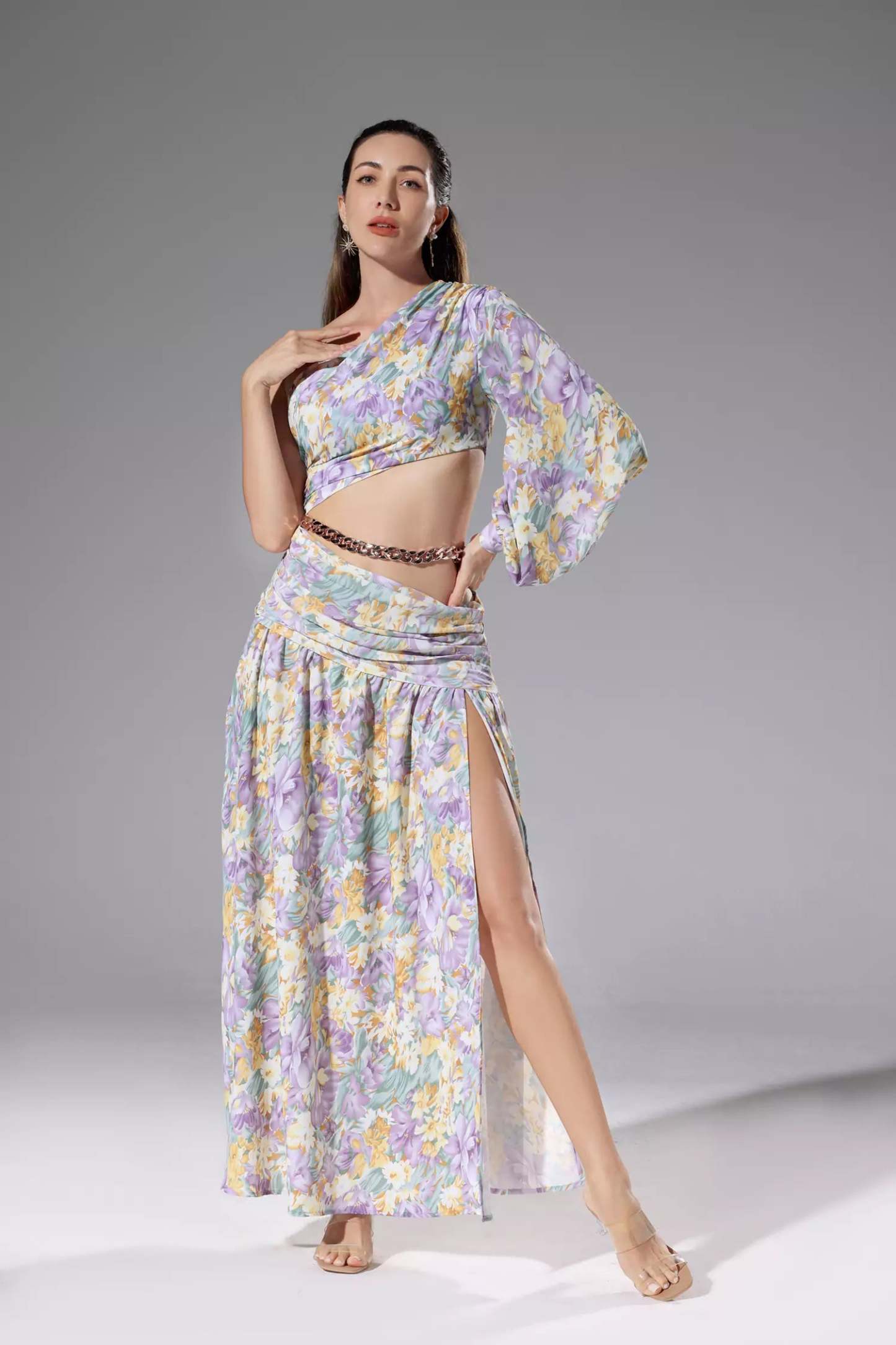 Sander Purple Floral Dress