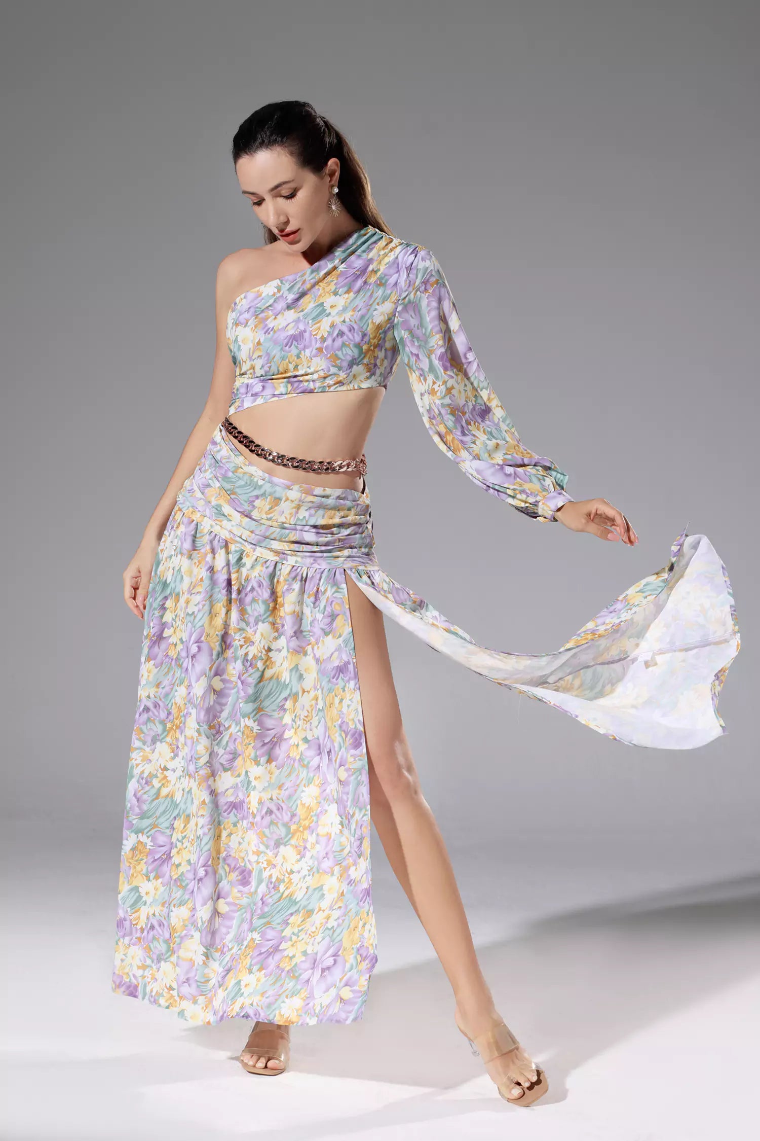 Sander Purple Floral Dress