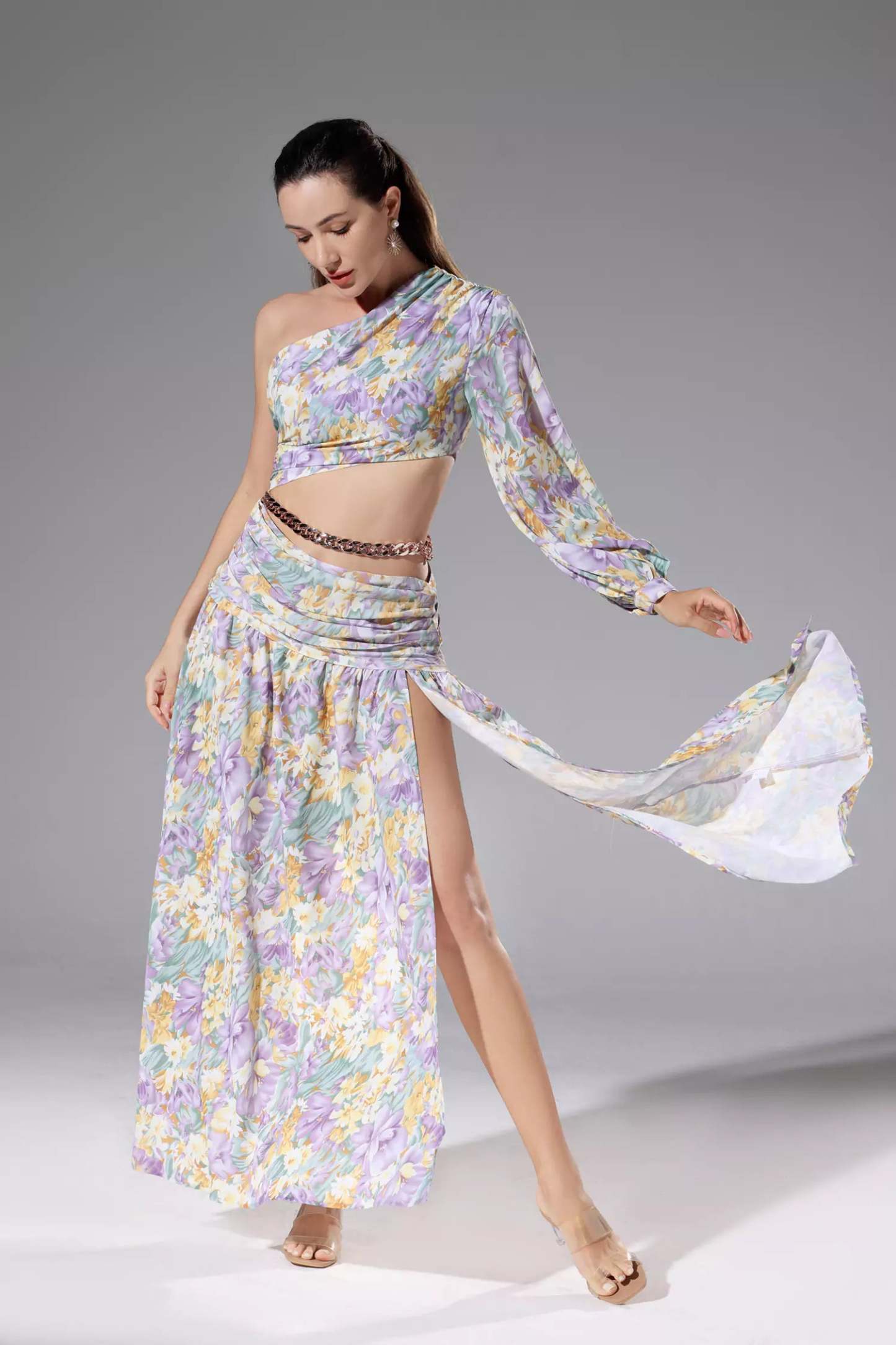 Sander Purple Floral Dress