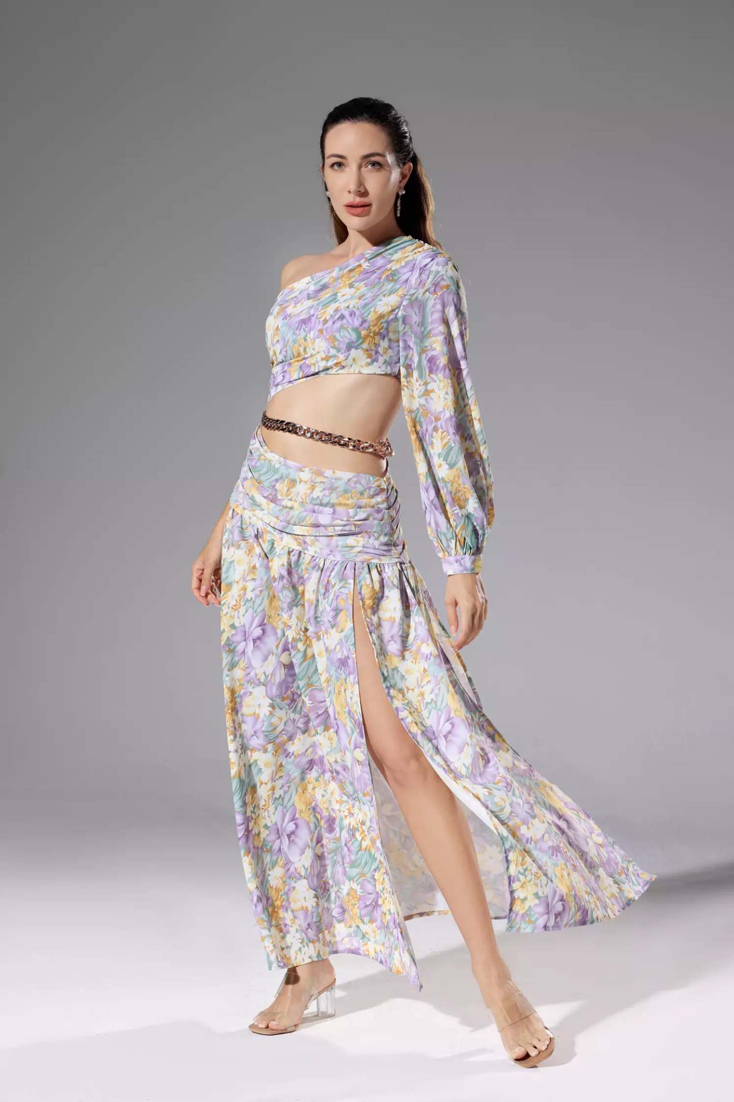 Sander Purple Floral Dress