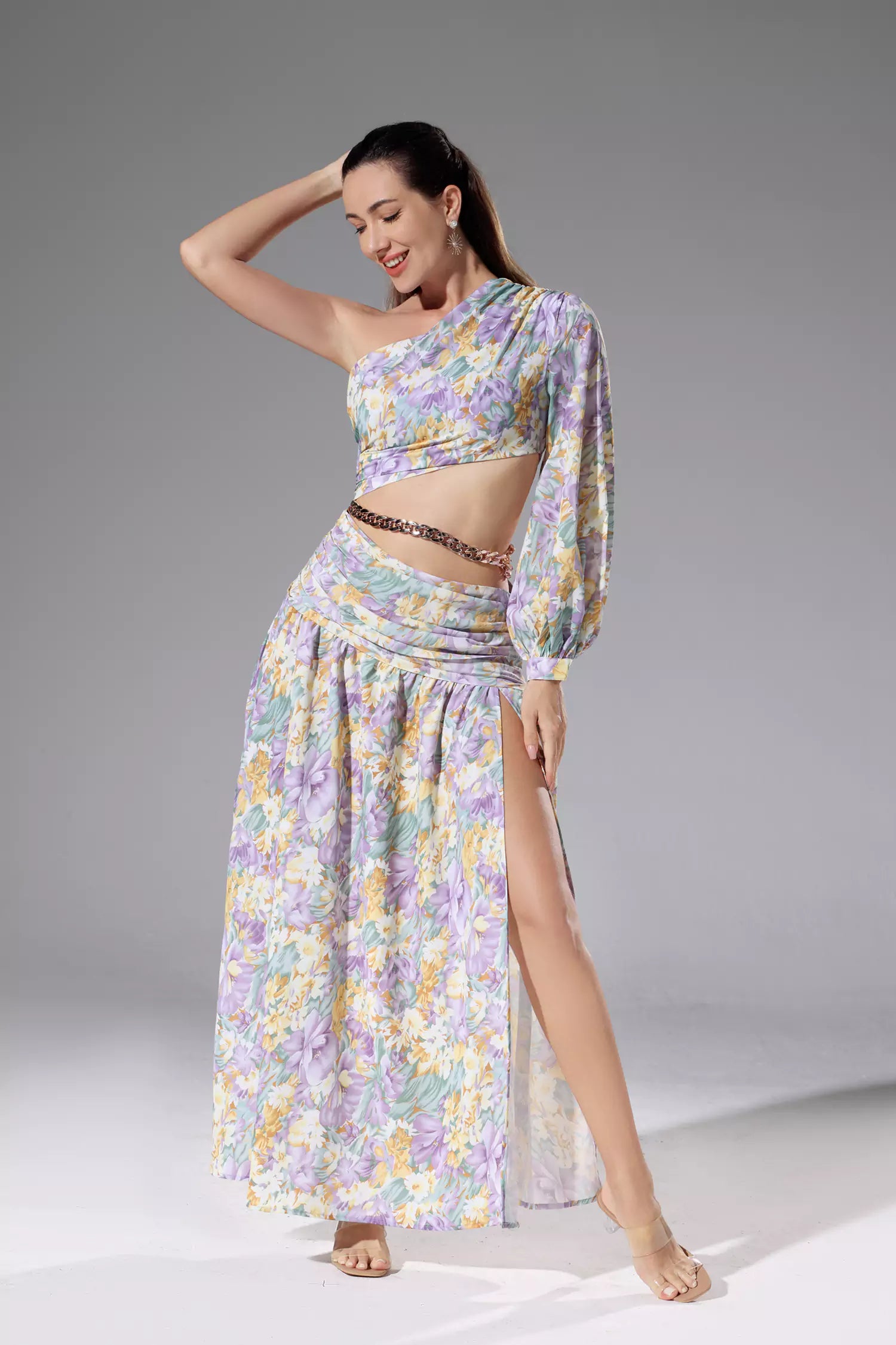 Sander Purple Floral Dress