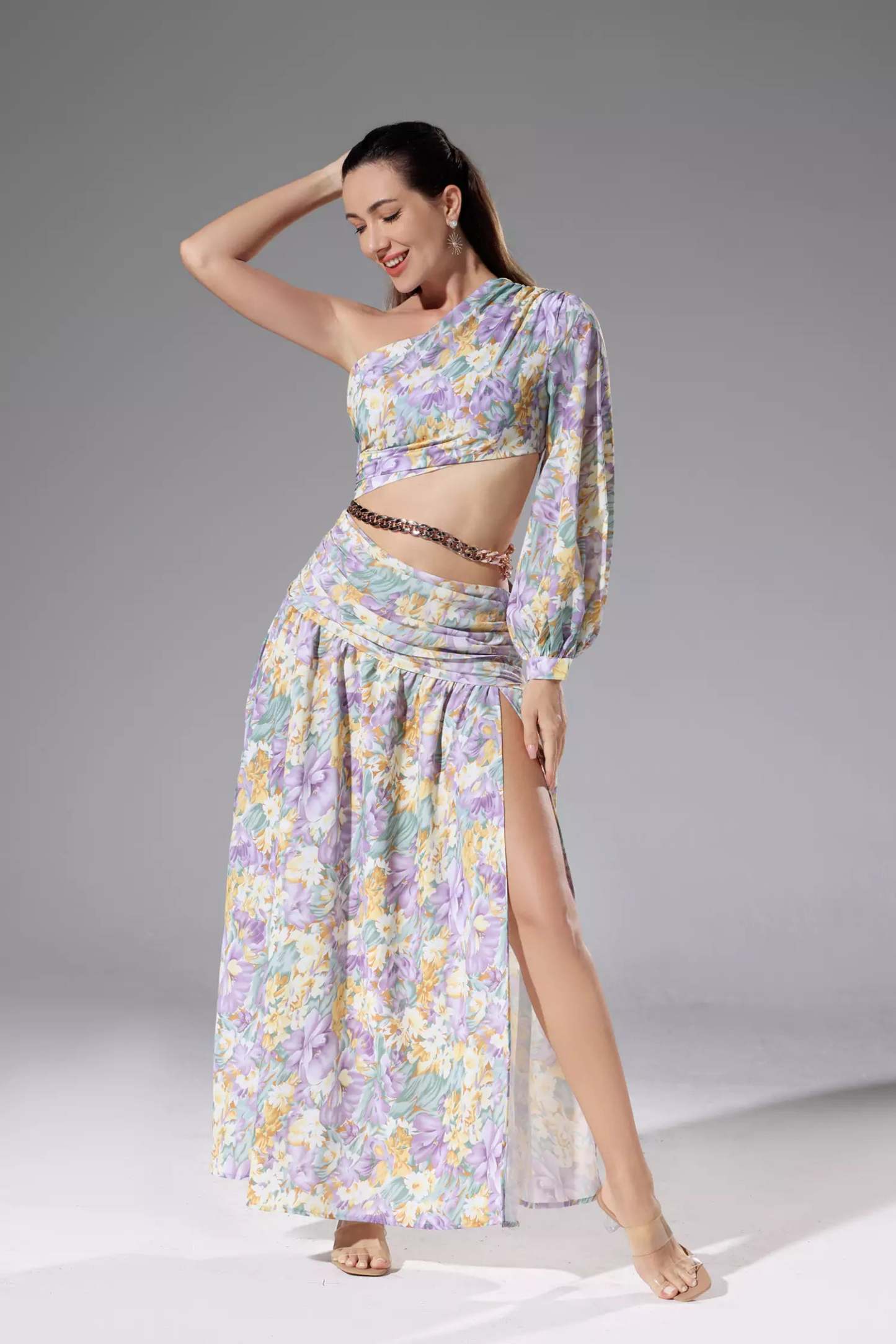Sander Purple Floral Dress