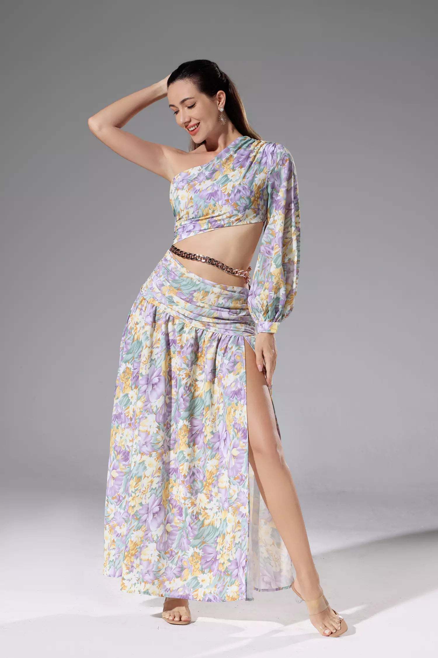 Sander Purple Floral Dress