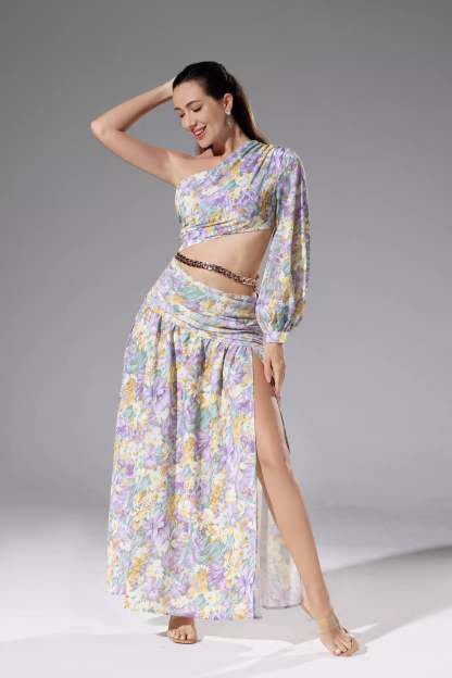 Sander Purple Floral Dress