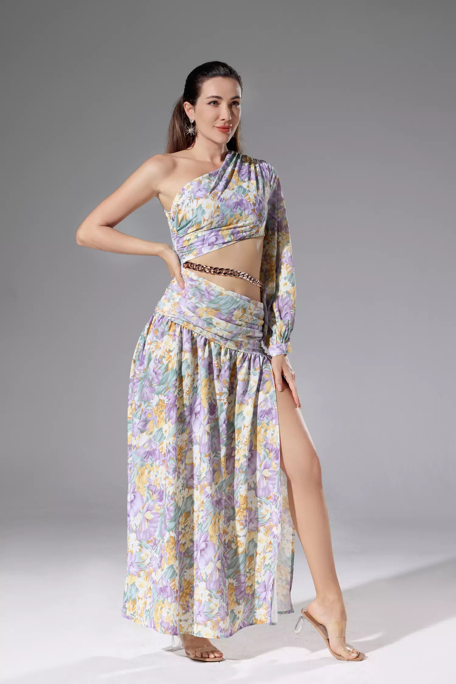 Sander Purple Floral Dress