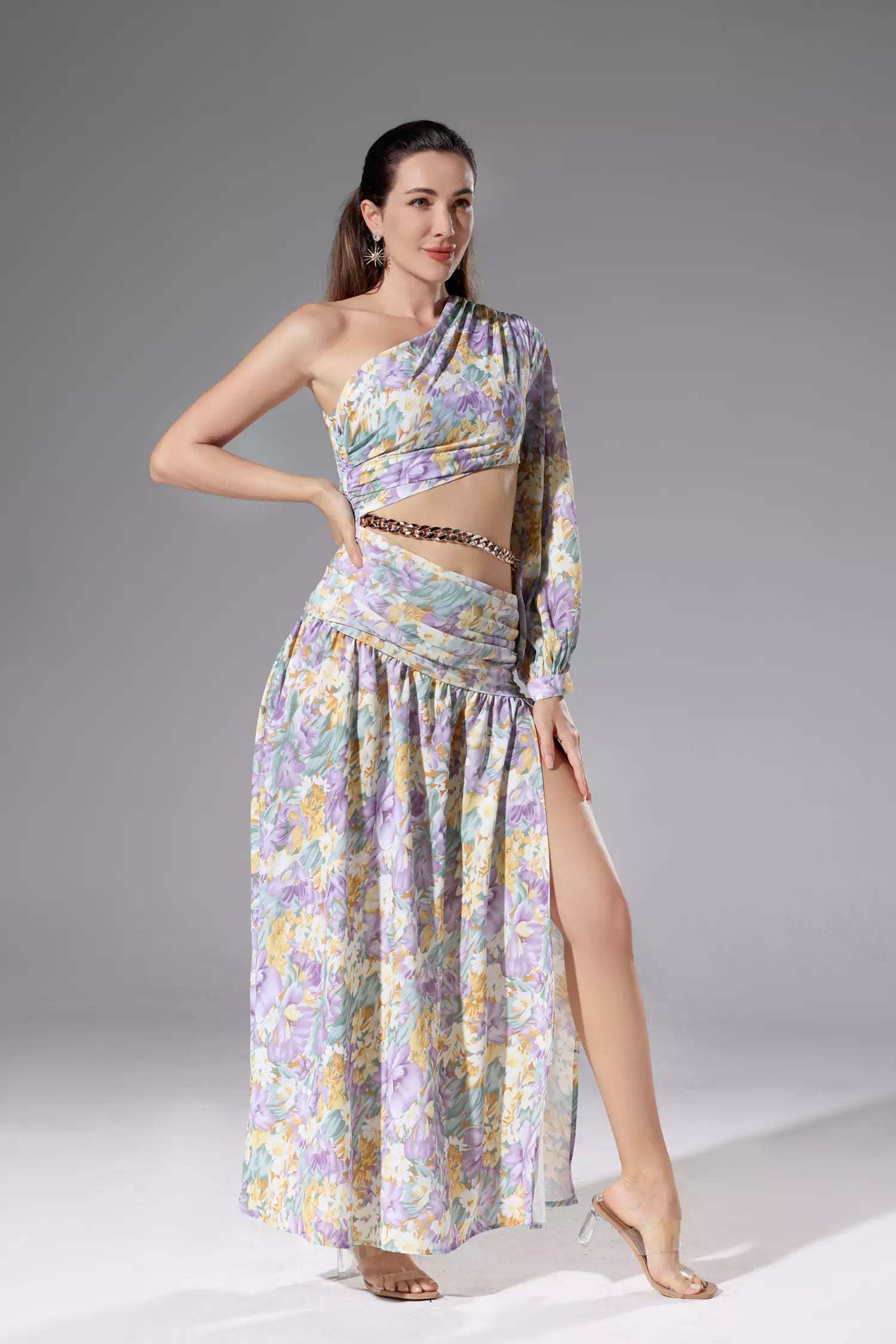 Sander Purple Floral Dress