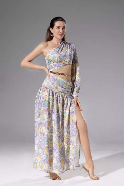 Sander Purple Floral Dress