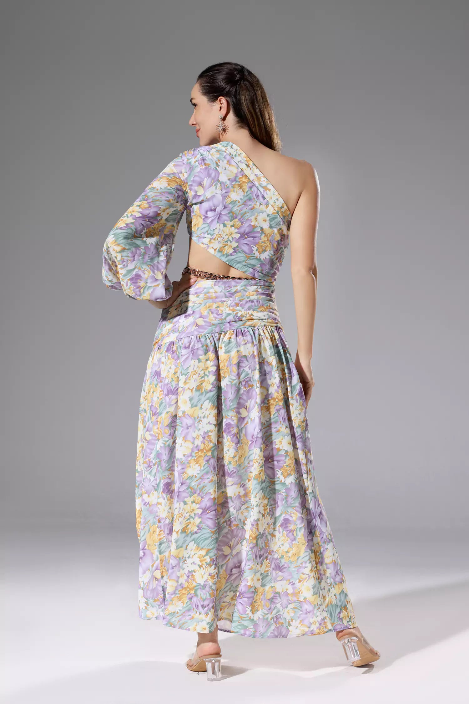 Sander Purple Floral Dress