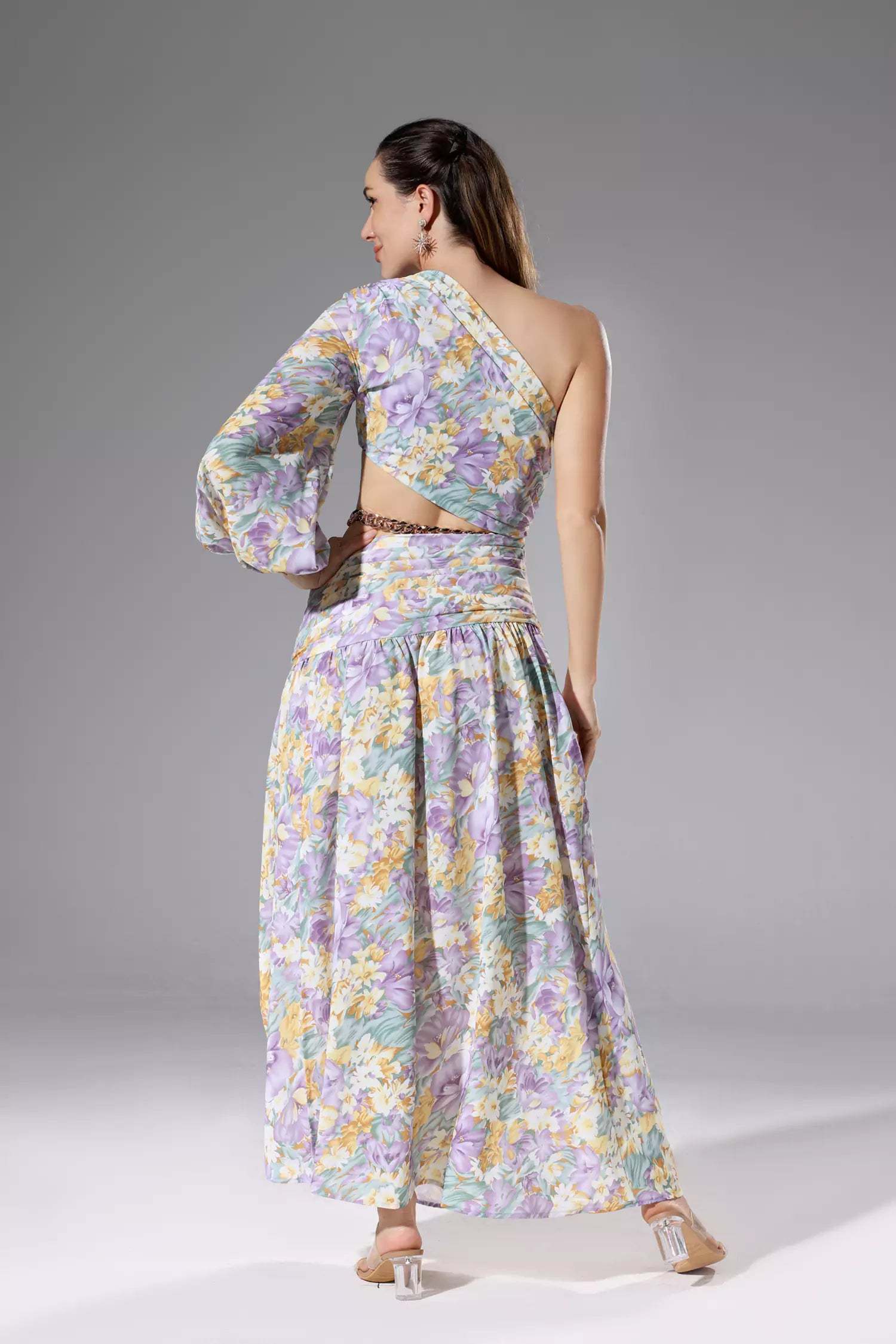 Sander Purple Floral Dress