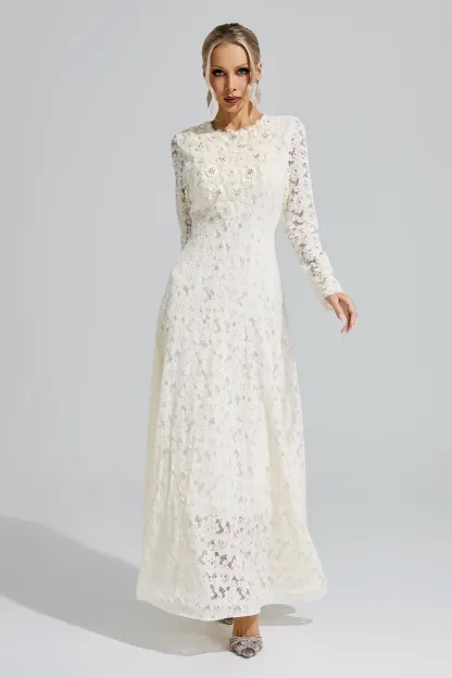 Beyoncé Apricot Lace Wedding Dress