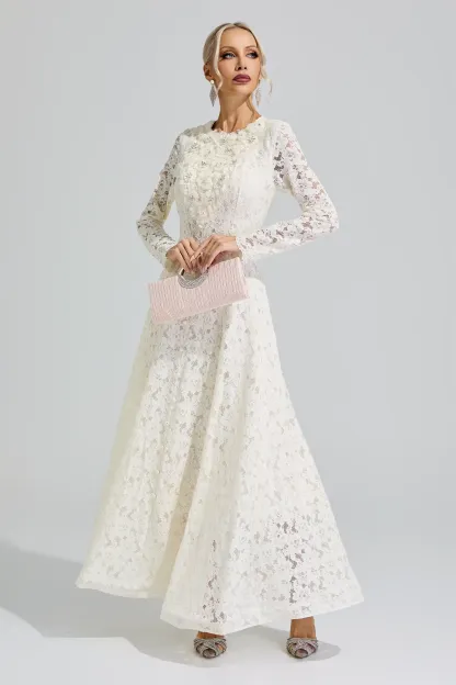 Beyoncé Apricot Lace Wedding Dress