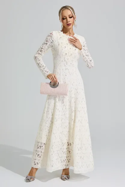 Beyoncé Apricot Lace Wedding Dress