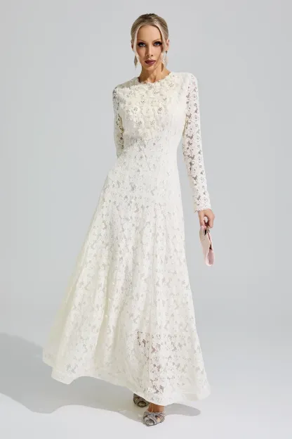 Beyoncé Apricot Lace Wedding Dress
