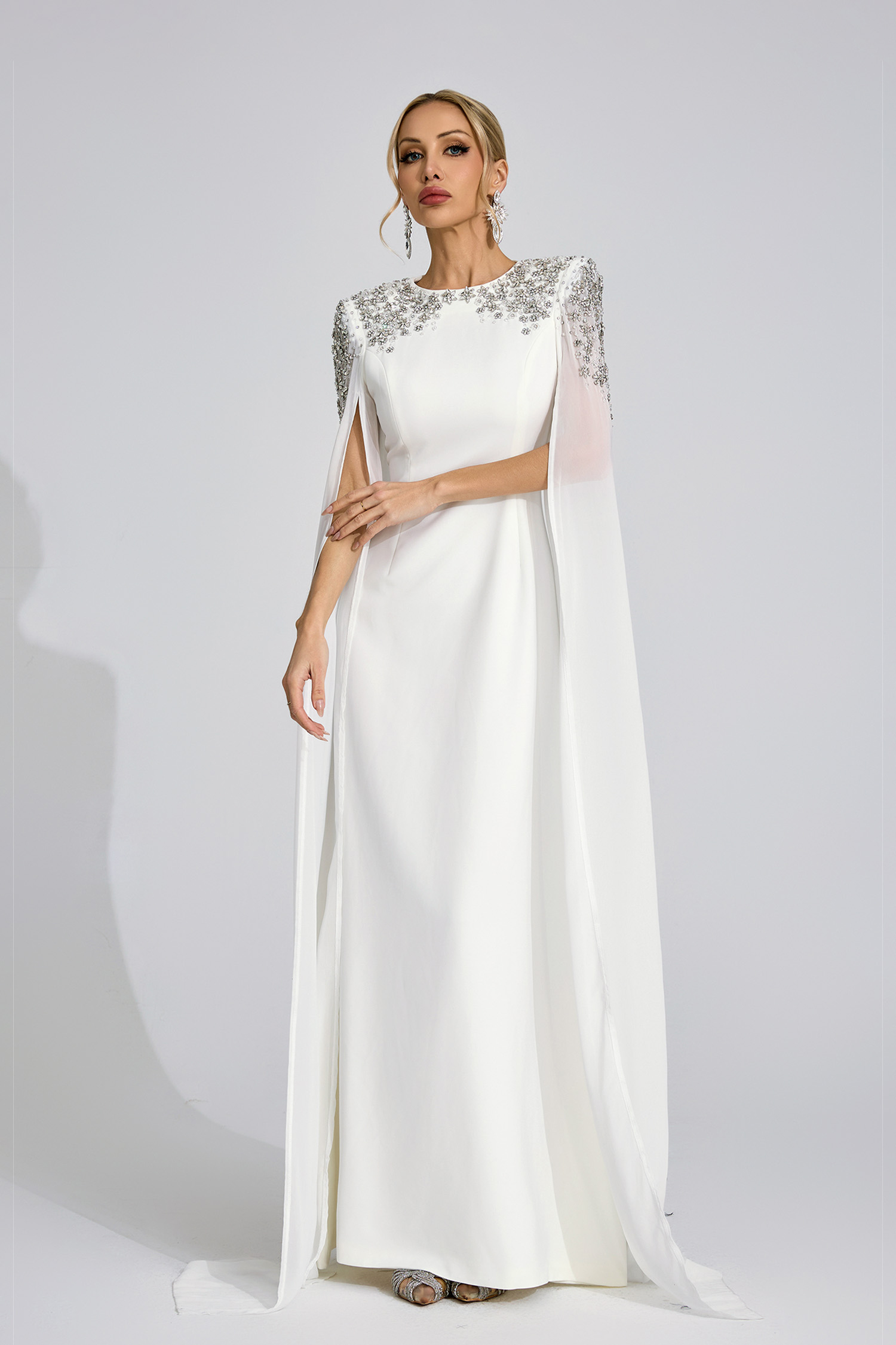Crown White Diamond Maxi Dress