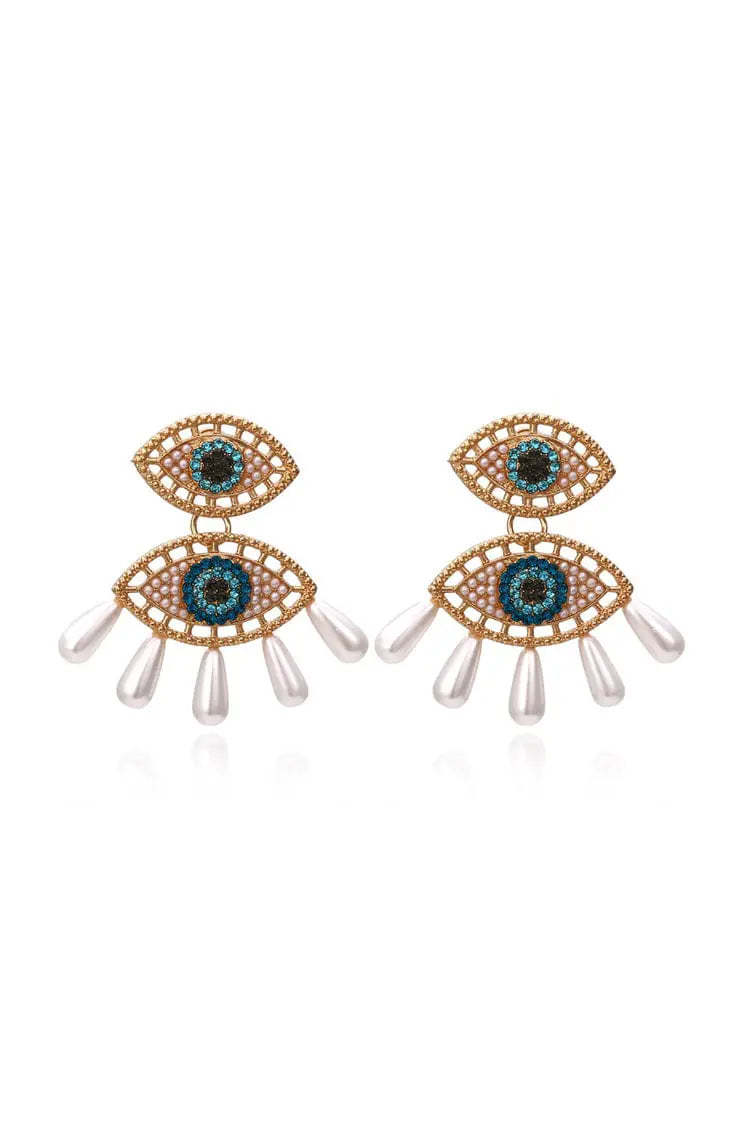 Davy Devil's Eye Pearl Earrings