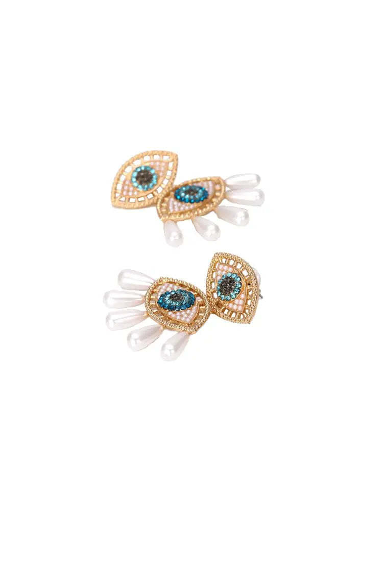 Davy Devil's Eye Pearl Earrings