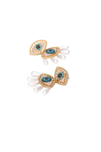 Davy Devil's Eye Pearl Earrings