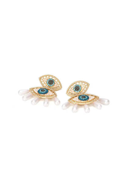 Davy Devil's Eye Pearl Earrings