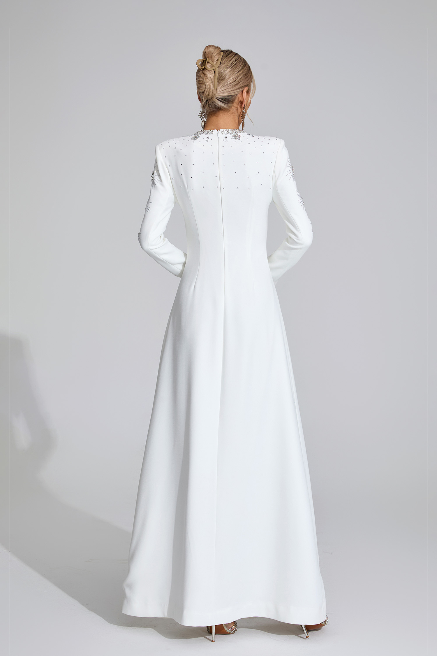 Slough White Diamond Maxi Dress