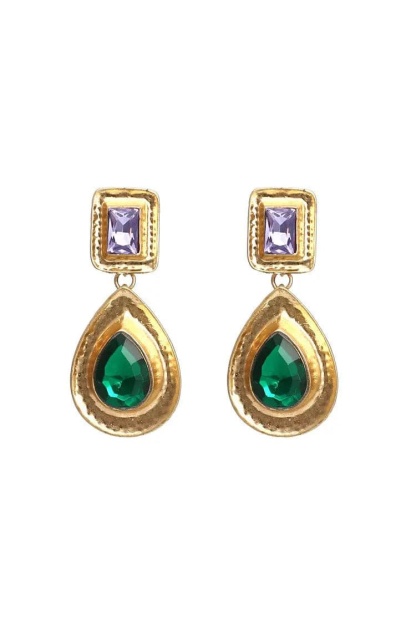 Ginkgo Water Drop Earrings