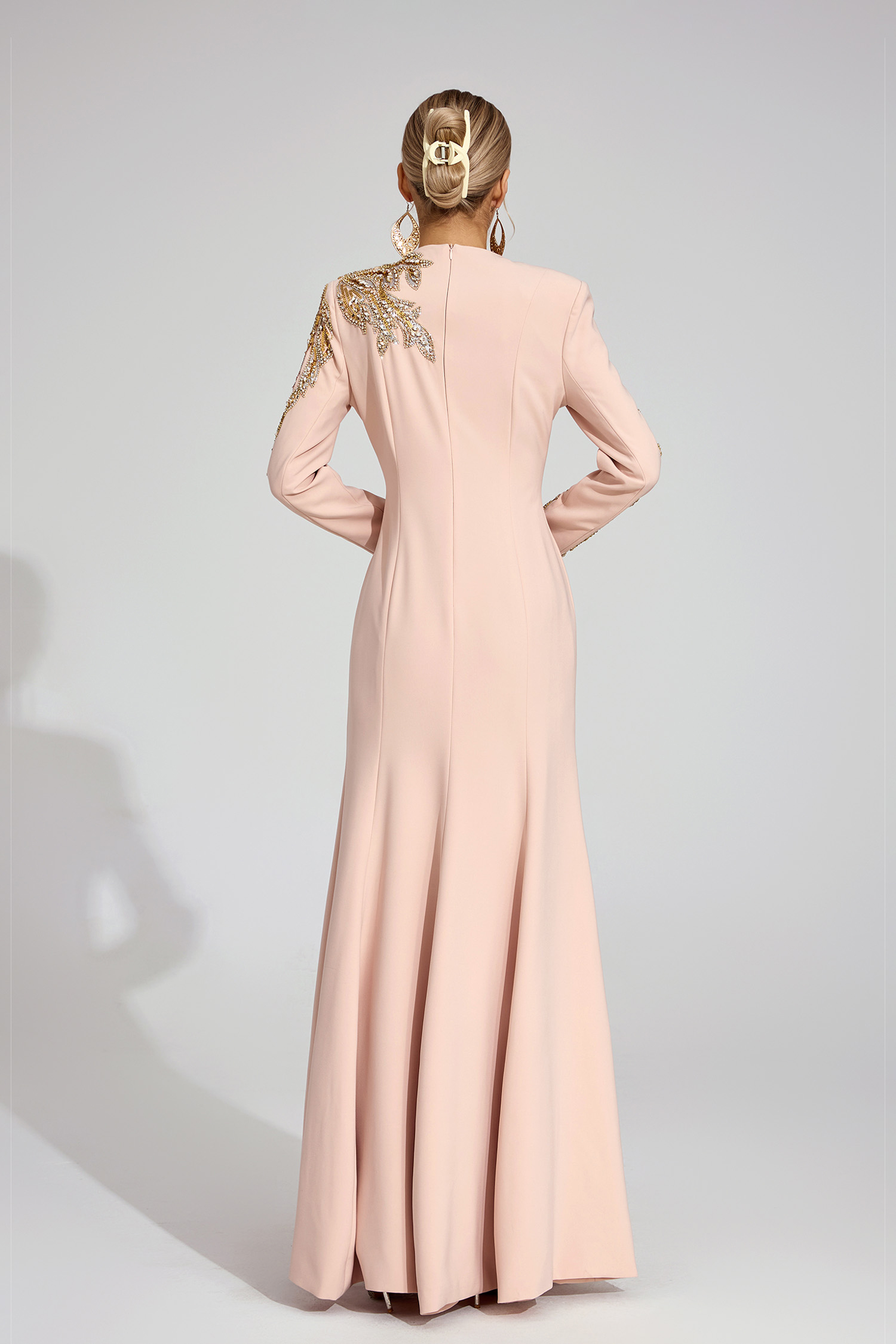 Crag Apricot Elegant Maxi Dress