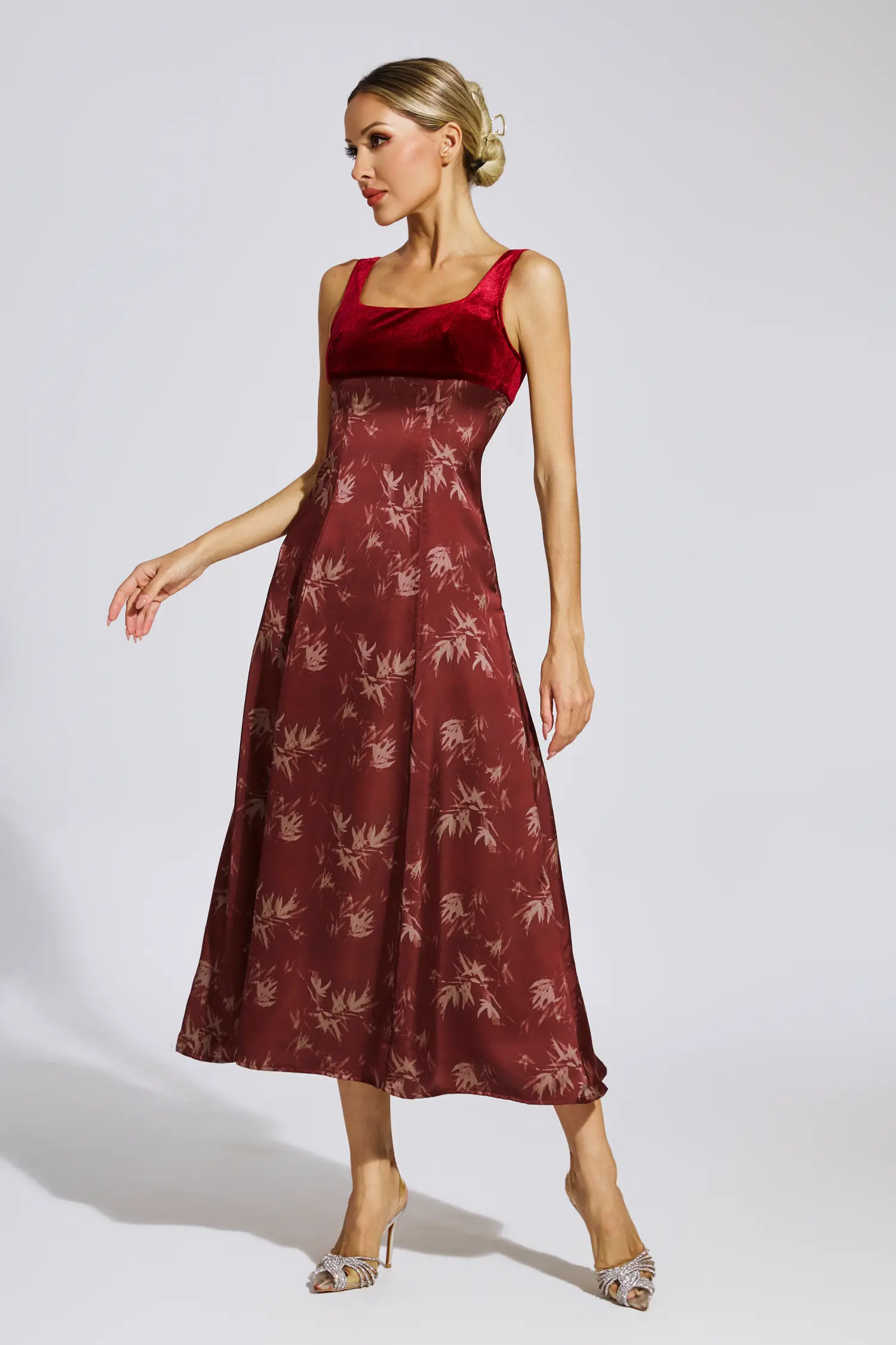 Modesty Wine Red Slip Dress