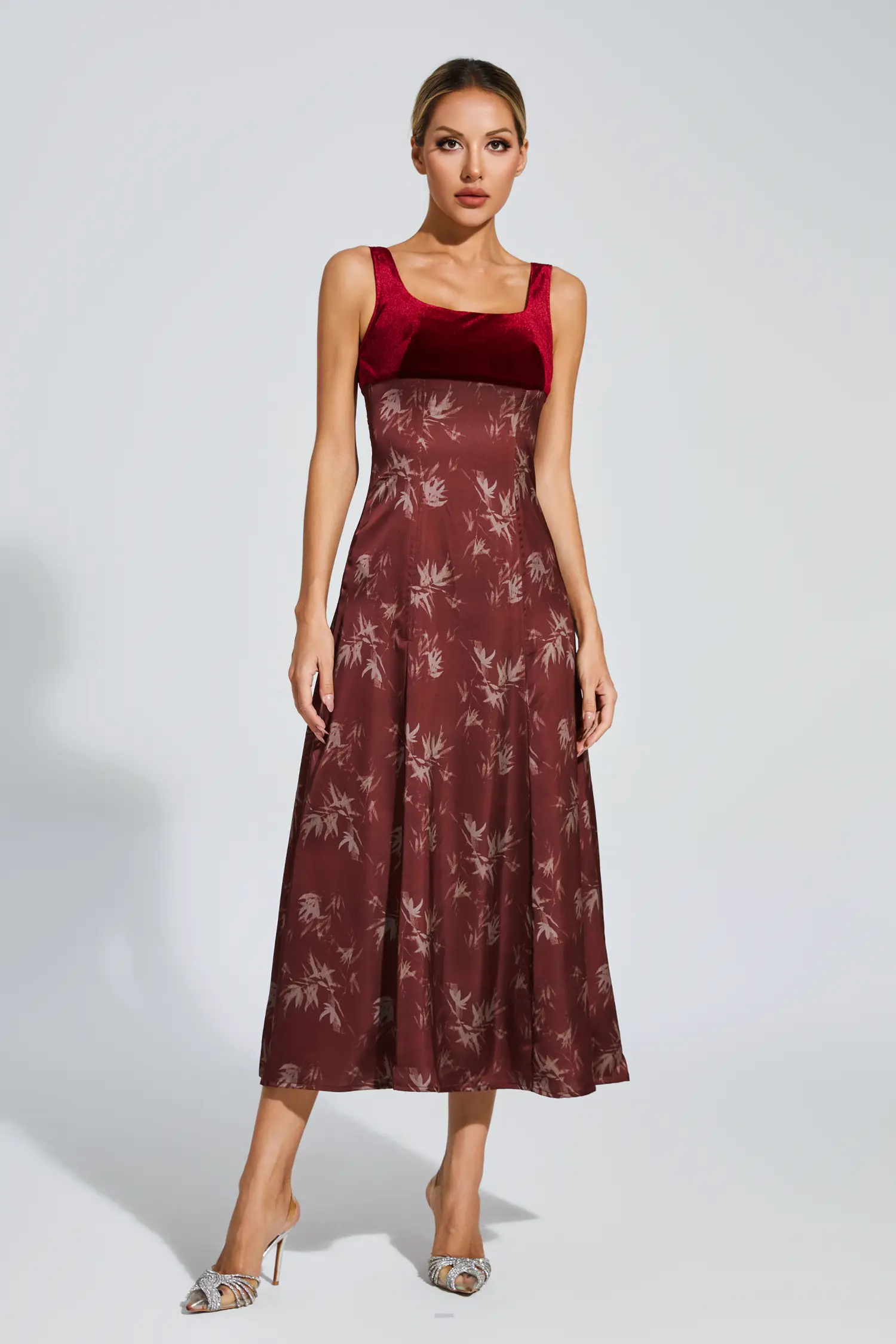 Modesty Wine Red Slip Dress