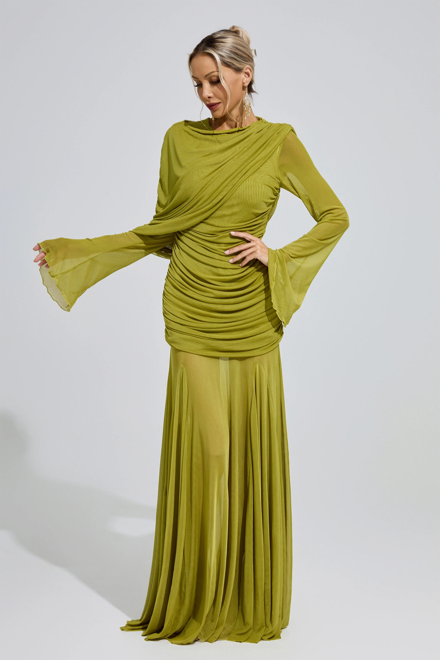 Corbu Green Bandage Dress