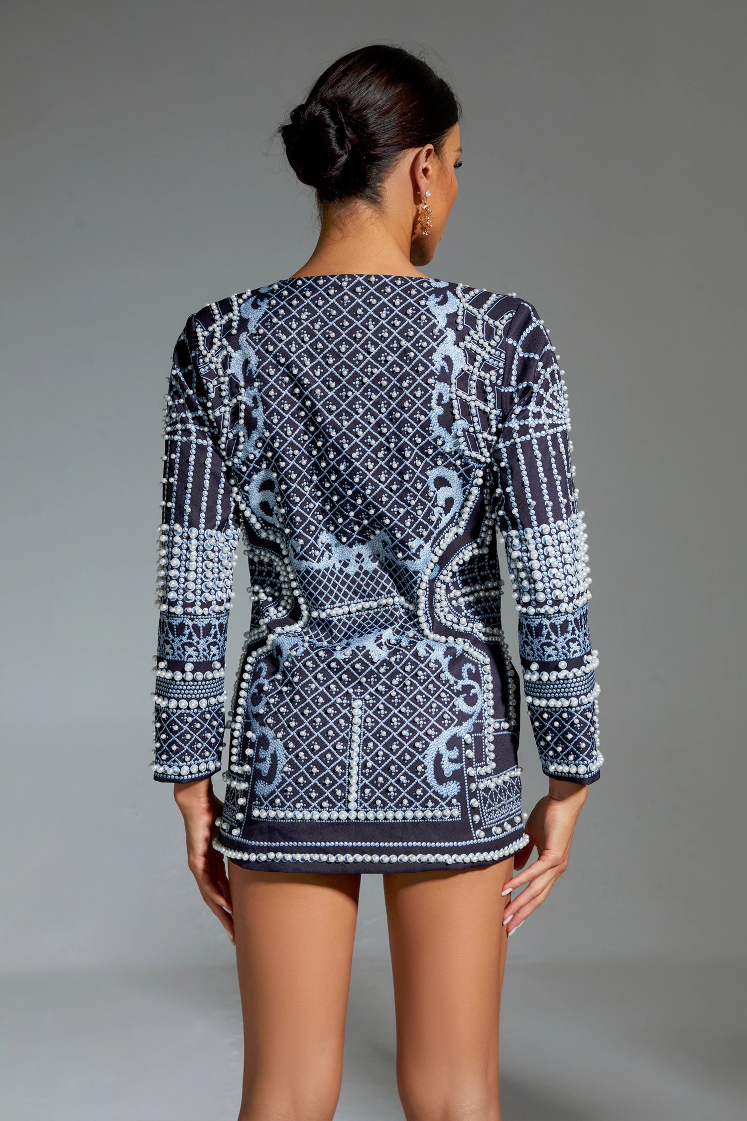 Kingsley Silver Pearl Blazer Dress