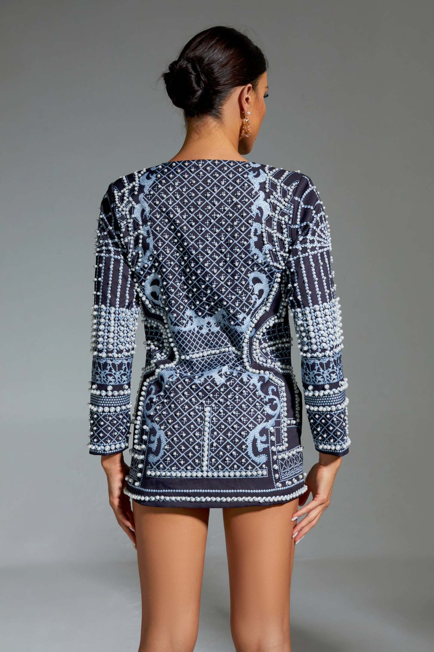 Kingsley Silver Pearl Blazer Dress